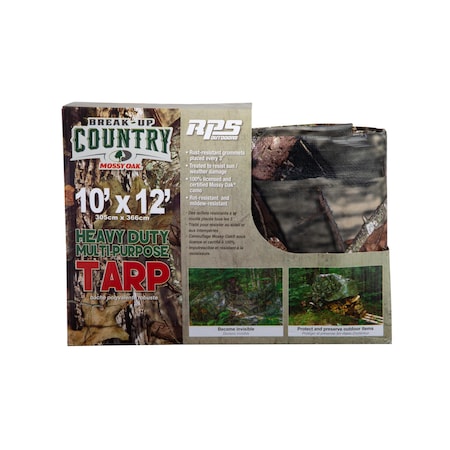 Rps Outdoors 10 ft x 12 ft Tarp, Mossy Oak Camo SI-9002C